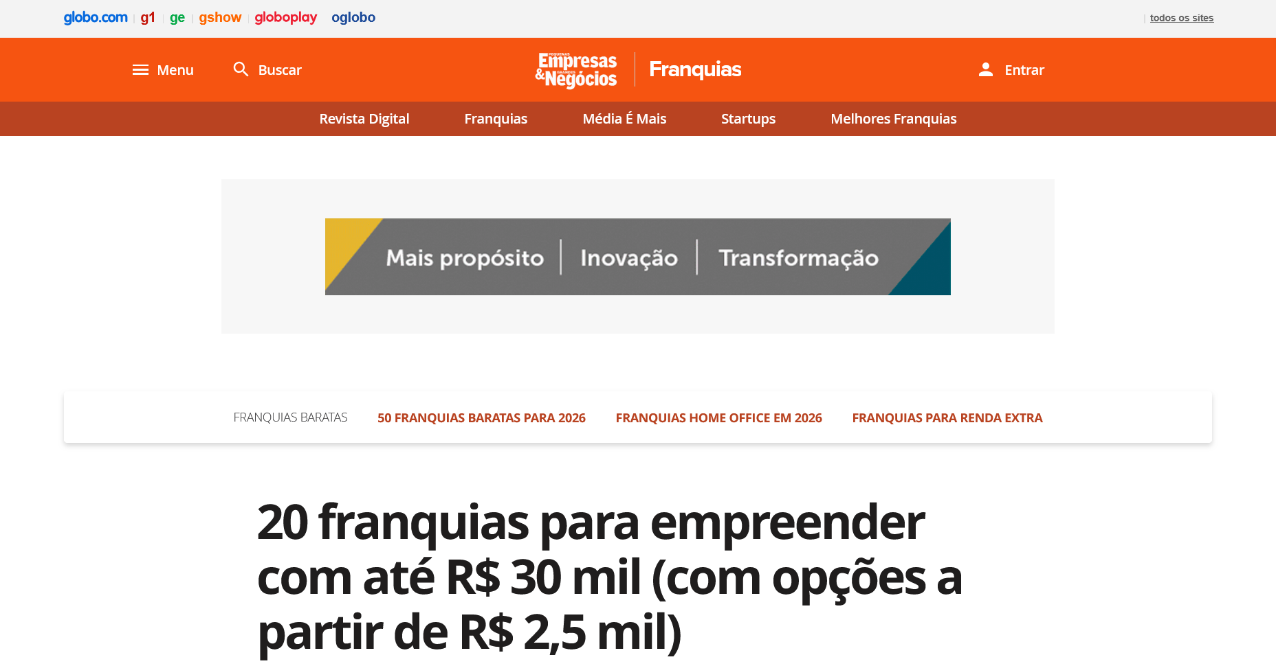 Pequenas Empresas e Grandes Negócios