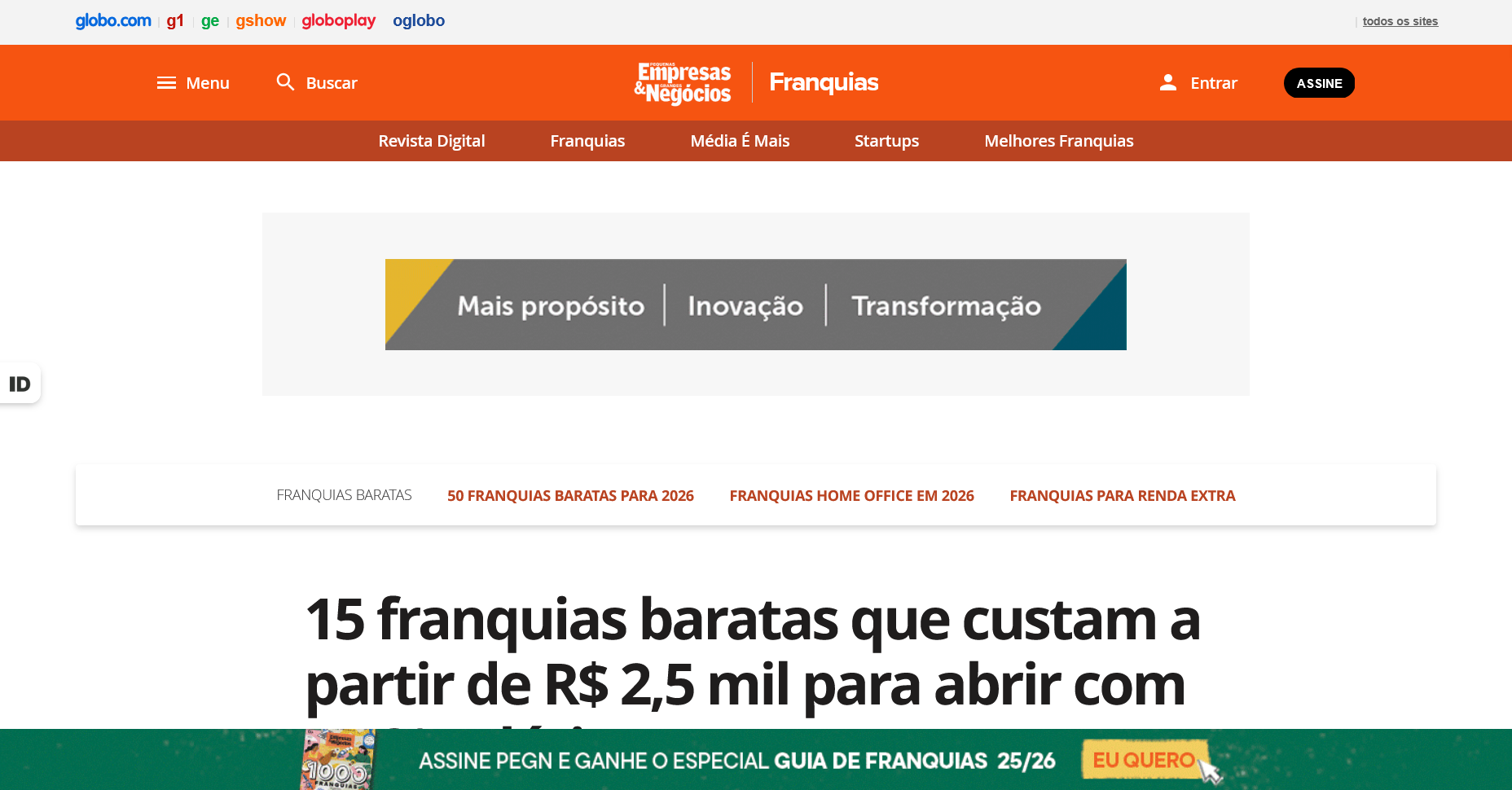 Pequenas Empresas & Grandes Negócios